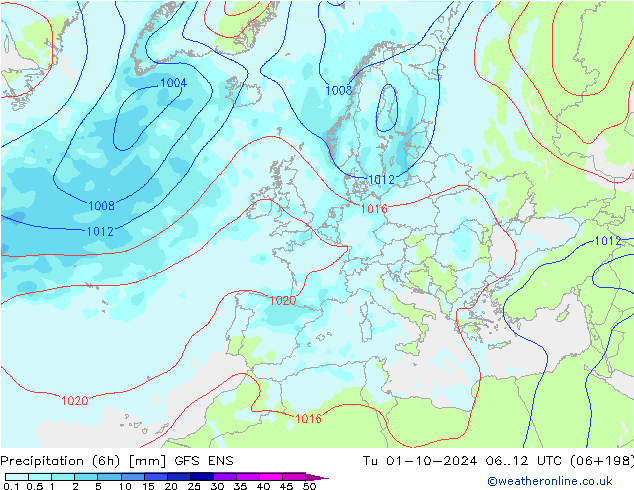 Precipitação (6h) GFS ENS Ter 01.10.2024 12 UTC