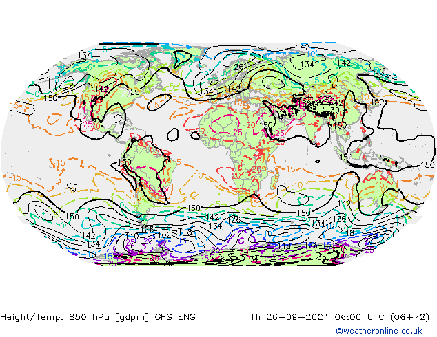 Height/Temp. 850 hPa GFS ENS Th 26.09.2024 06 UTC