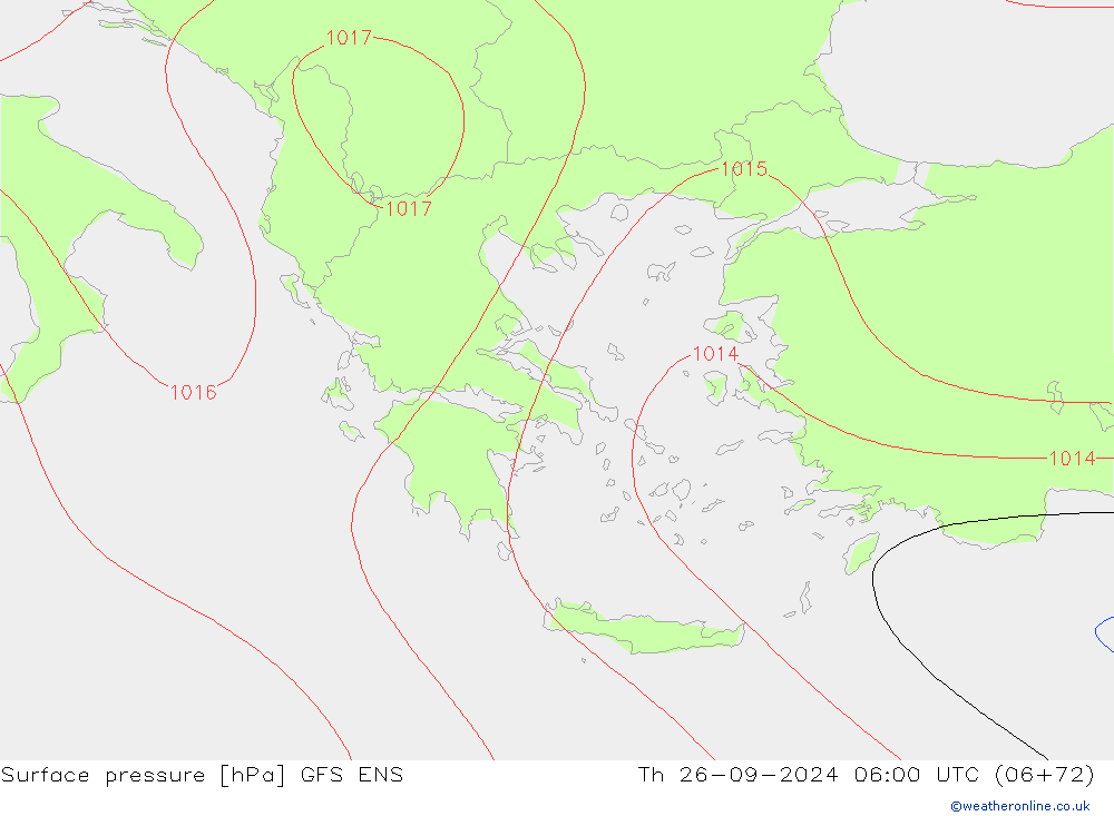 Yer basıncı GFS ENS Per 26.09.2024 06 UTC