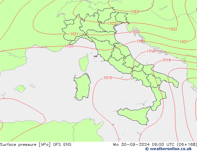 pressão do solo GFS ENS Seg 30.09.2024 06 UTC