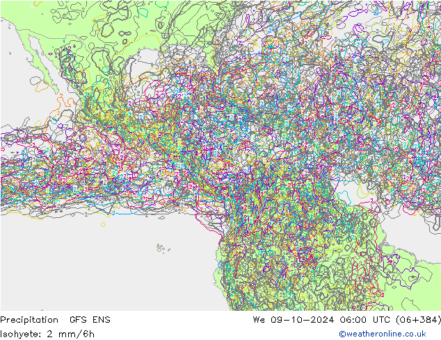 Precipitation GFS ENS We 09.10.2024 06 UTC