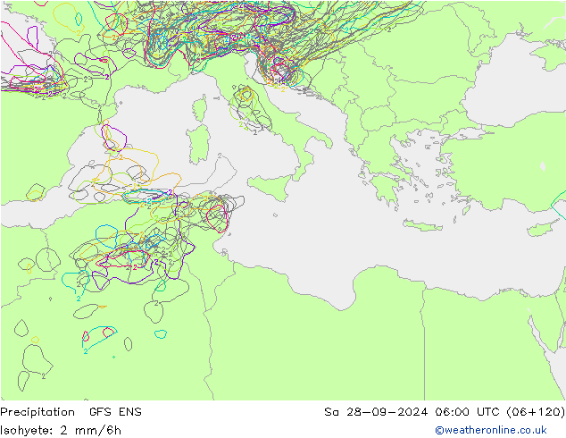 Yağış GFS ENS Cts 28.09.2024 06 UTC