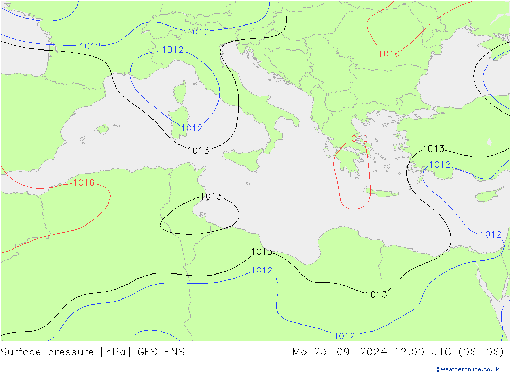 Bodendruck GFS ENS Mo 23.09.2024 12 UTC