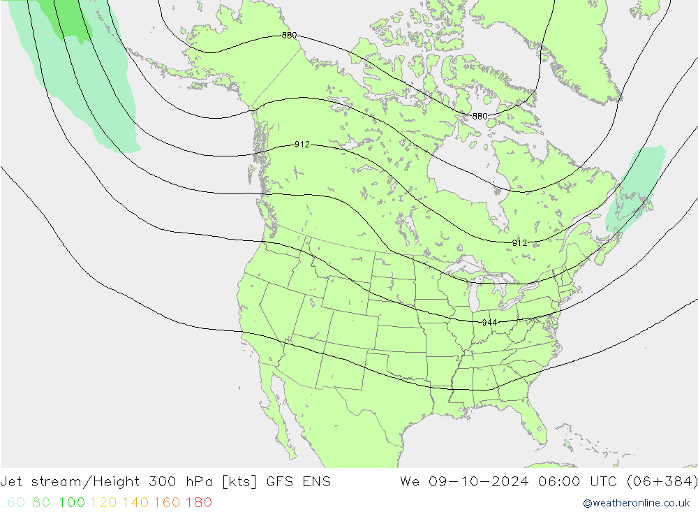 джет GFS ENS ср 09.10.2024 06 UTC