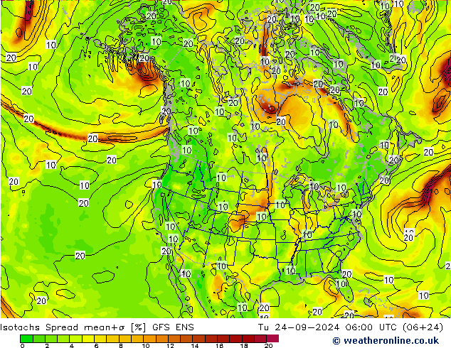 Isotachs Spread GFS ENS Tu 24.09.2024 06 UTC