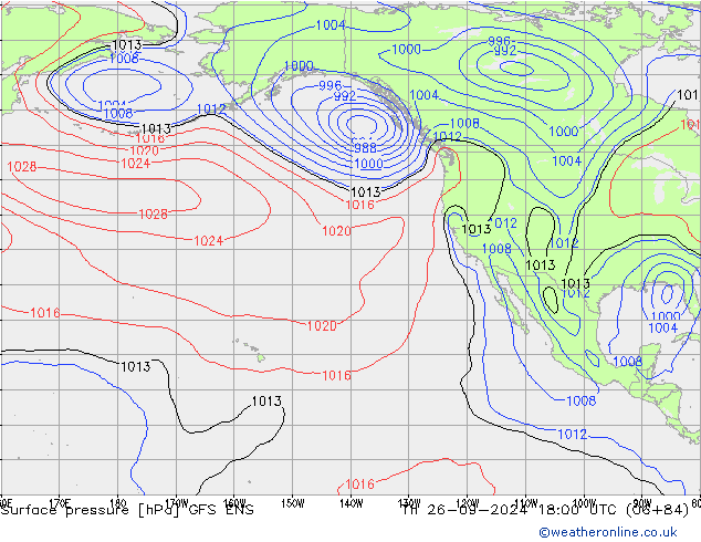 Luchtdruk (Grond) GFS ENS do 26.09.2024 18 UTC