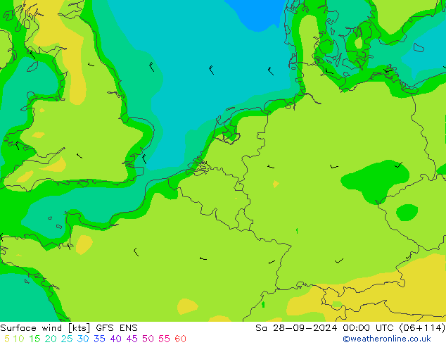 Bodenwind GFS ENS Sa 28.09.2024 00 UTC