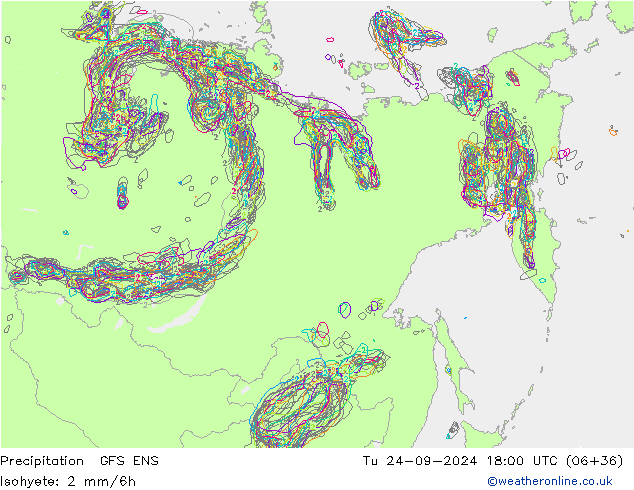 Precipitation GFS ENS Tu 24.09.2024 18 UTC