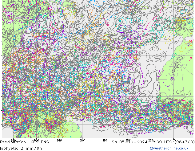 Precipitazione GFS ENS sab 05.10.2024 18 UTC