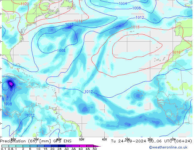 opad (6h) GFS ENS wto. 24.09.2024 06 UTC