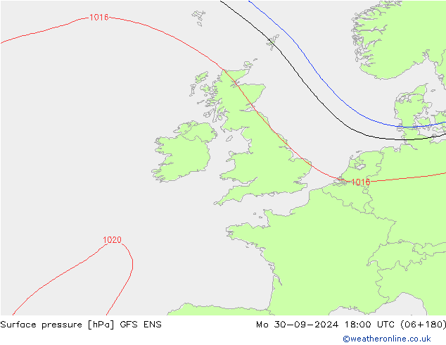 Atmosférický tlak GFS ENS Po 30.09.2024 18 UTC