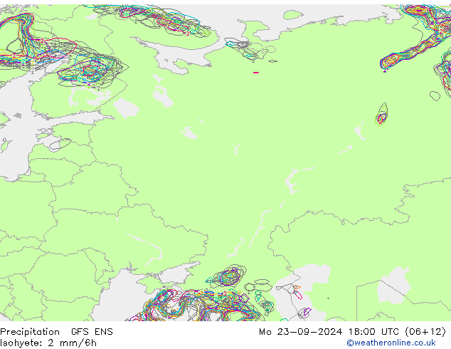 осадки GFS ENS пн 23.09.2024 18 UTC