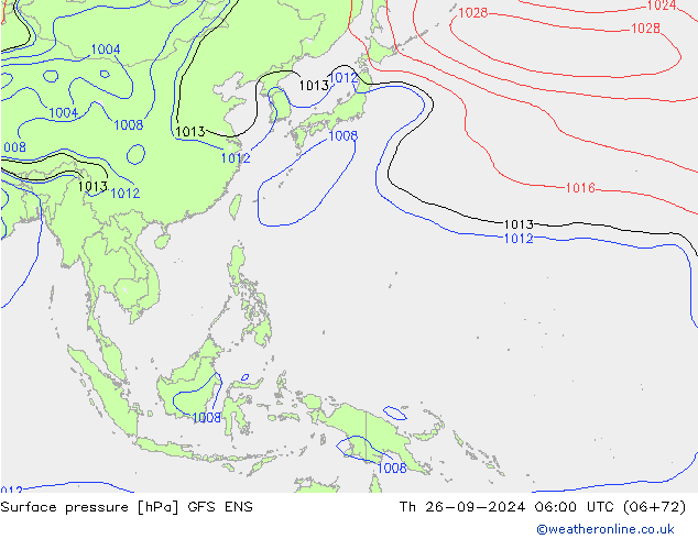 ciśnienie GFS ENS czw. 26.09.2024 06 UTC