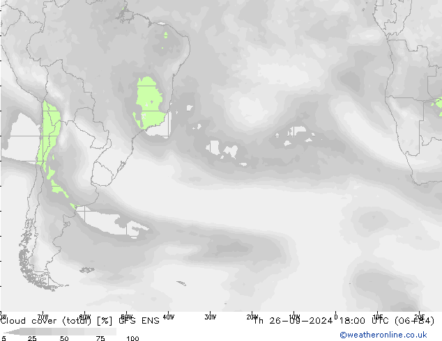 Cloud cover (total) GFS ENS Th 26.09.2024 18 UTC