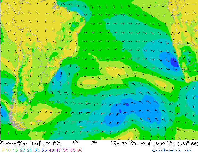  10 m GFS ENS  30.09.2024 06 UTC