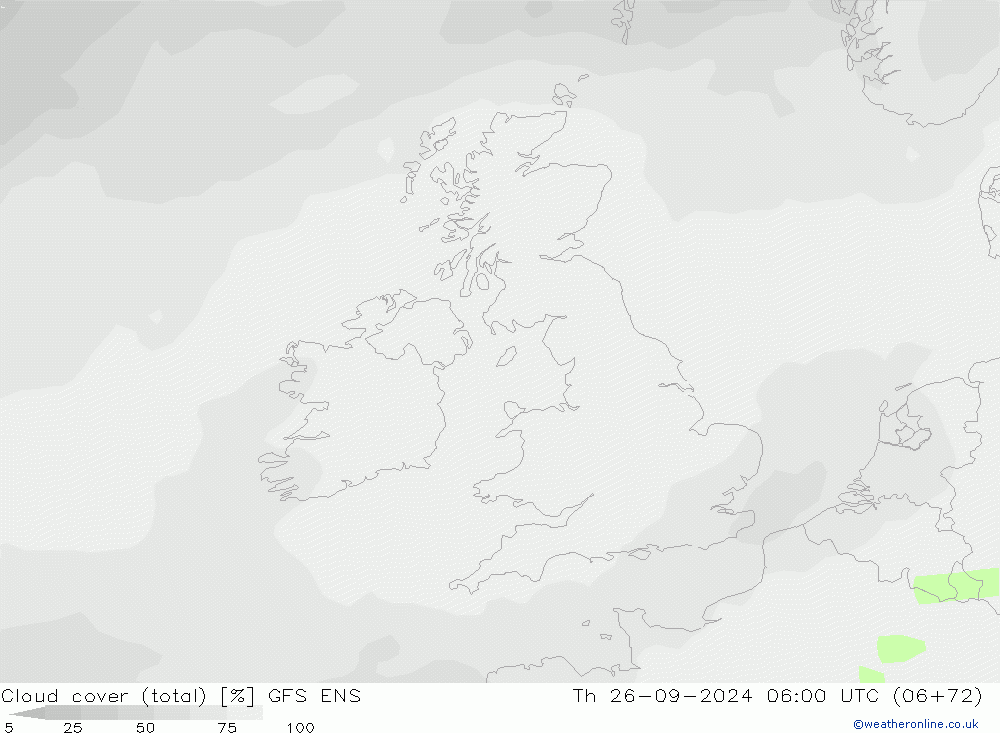 Nubi (totali) GFS ENS gio 26.09.2024 06 UTC