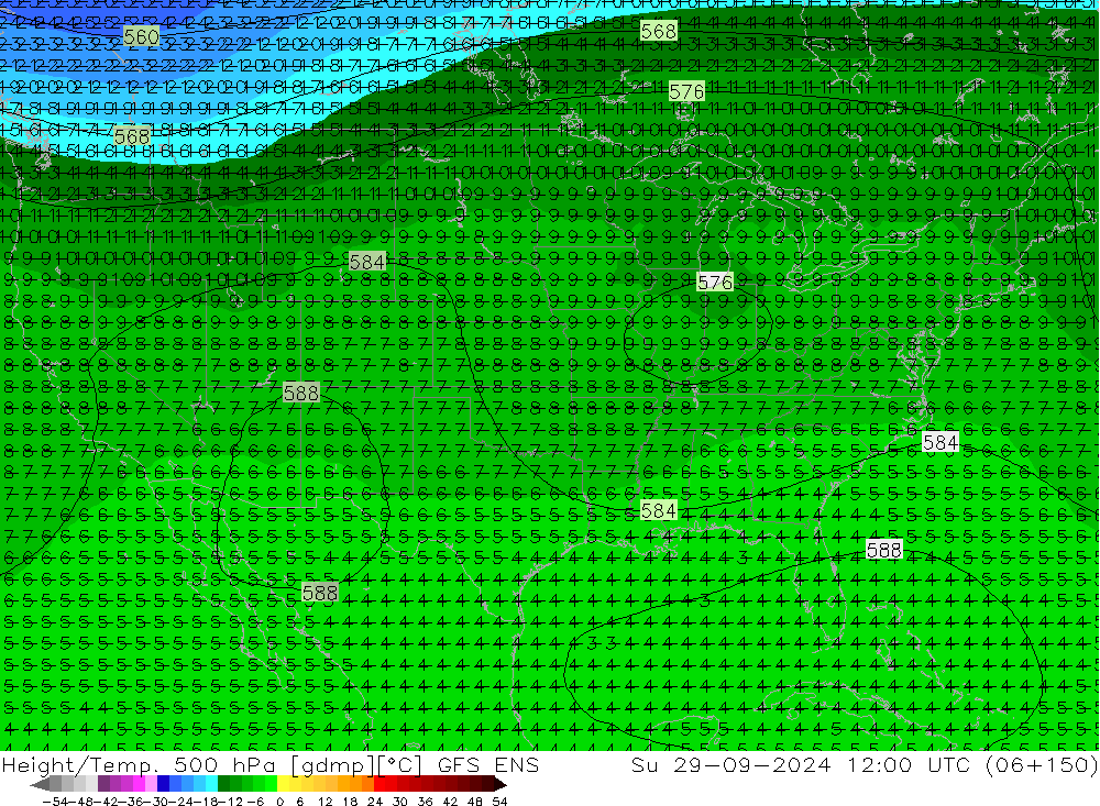 Height/Temp. 500 hPa GFS ENS Su 29.09.2024 12 UTC