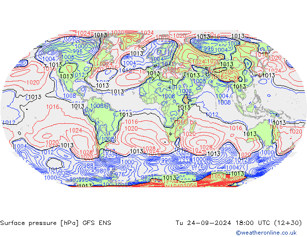 Surface pressure GFS ENS Tu 24.09.2024 18 UTC