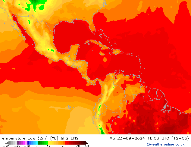 Min.  (2m) GFS ENS  23.09.2024 18 UTC