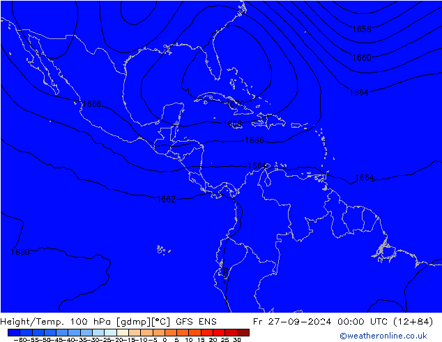 Height/Temp. 100 hPa GFS ENS Sex 27.09.2024 00 UTC