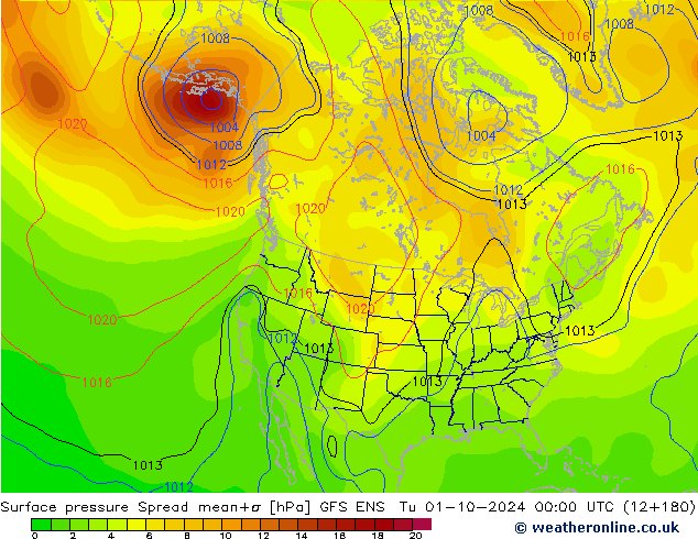     Spread GFS ENS  01.10.2024 00 UTC