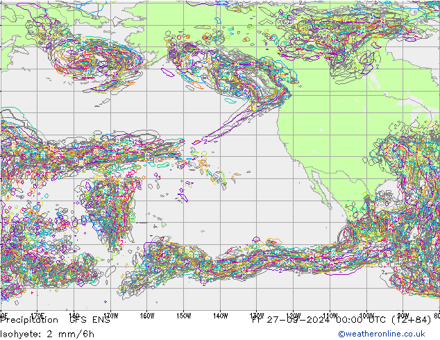 осадки GFS ENS пт 27.09.2024 00 UTC