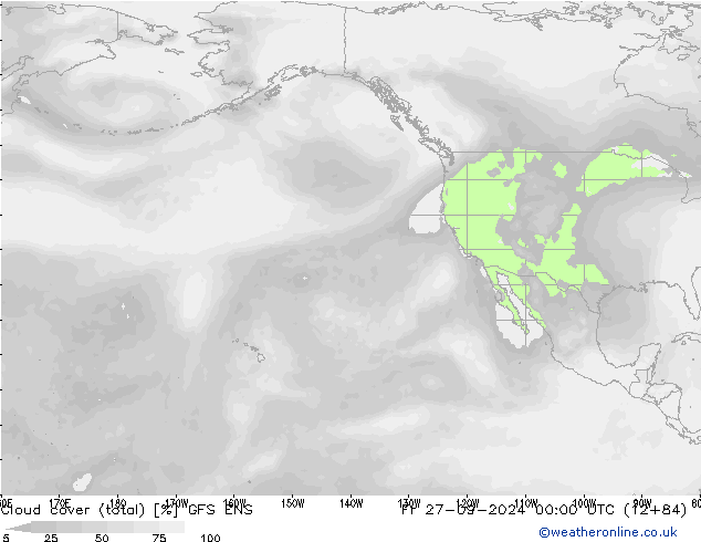 облака (сумма) GFS ENS пт 27.09.2024 00 UTC