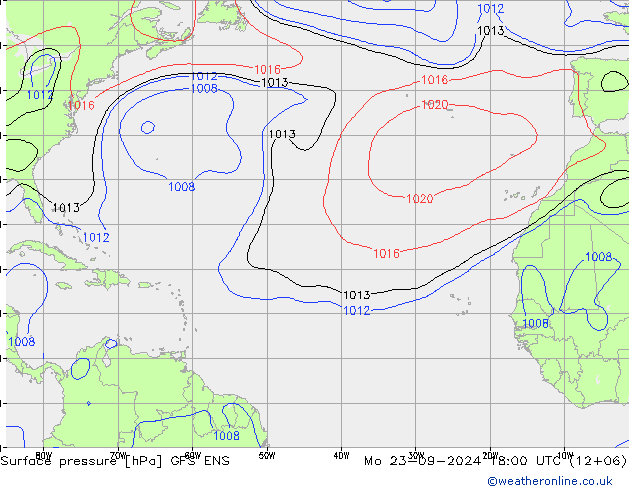 Surface pressure GFS ENS Mo 23.09.2024 18 UTC