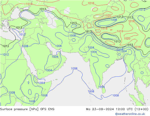 Pressione al suolo GFS ENS lun 23.09.2024 12 UTC