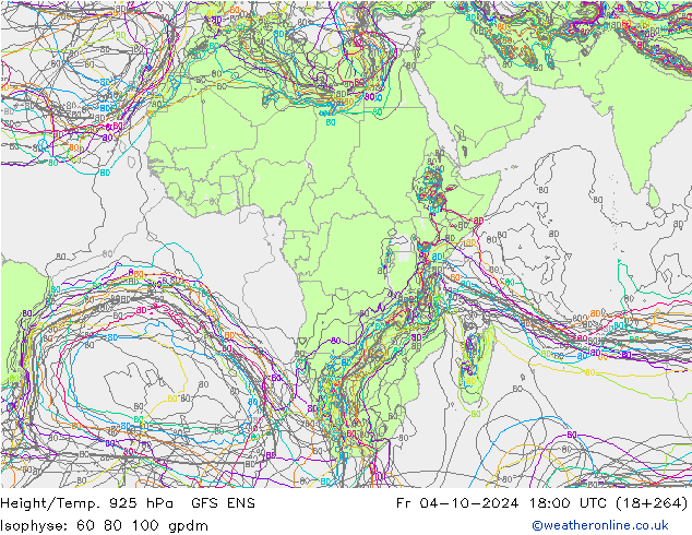 Height/Temp. 925 гПа GFS ENS пт 04.10.2024 18 UTC