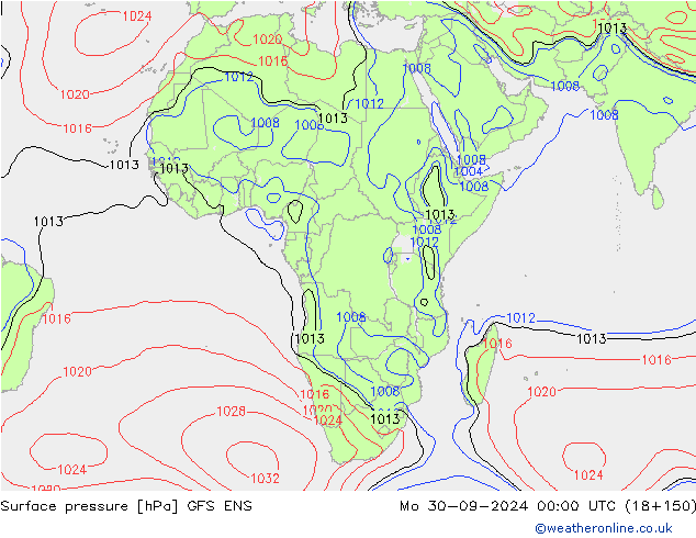 Luchtdruk (Grond) GFS ENS ma 30.09.2024 00 UTC