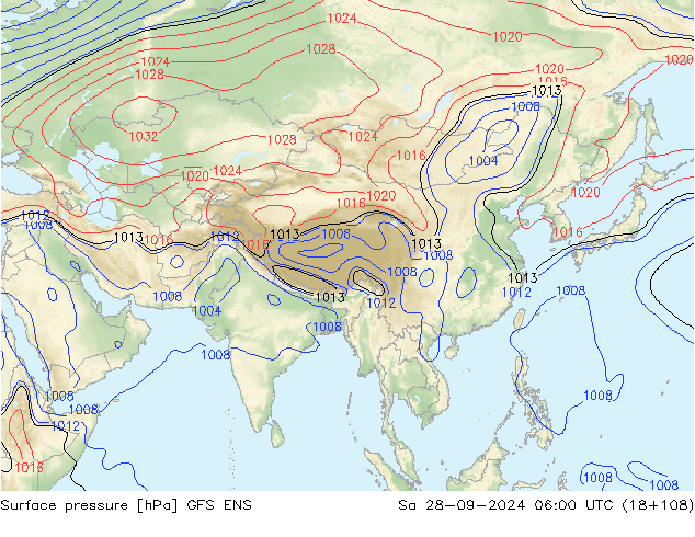 Luchtdruk (Grond) GFS ENS za 28.09.2024 06 UTC