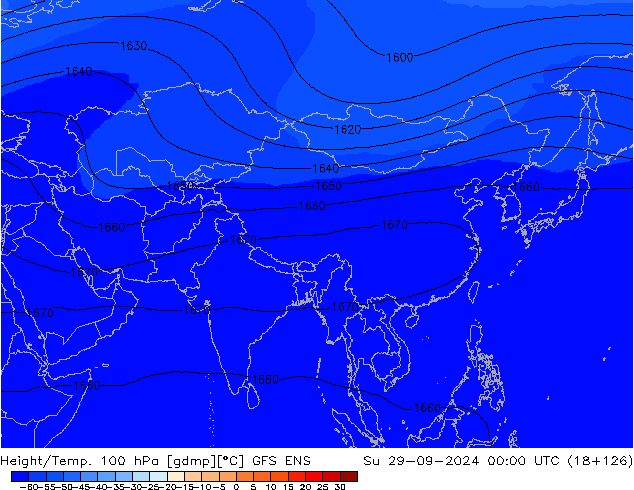 Height/Temp. 100 hPa GFS ENS  29.09.2024 00 UTC