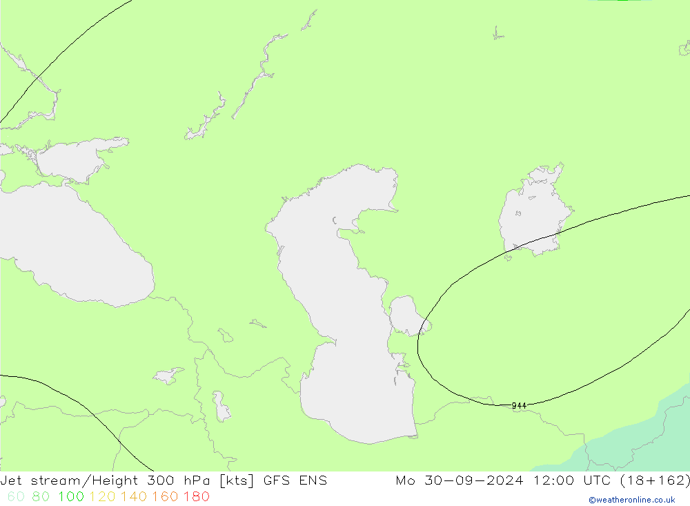 Jet stream GFS ENS Seg 30.09.2024 12 UTC