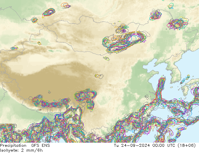 Precipitation GFS ENS Tu 24.09.2024 00 UTC