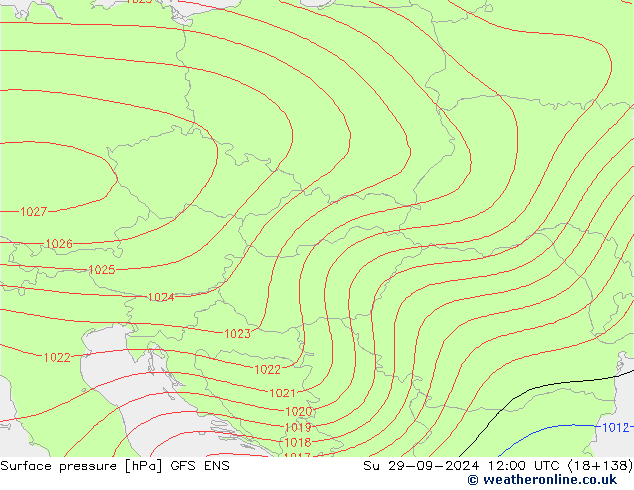 приземное давление GFS ENS Вс 29.09.2024 12 UTC