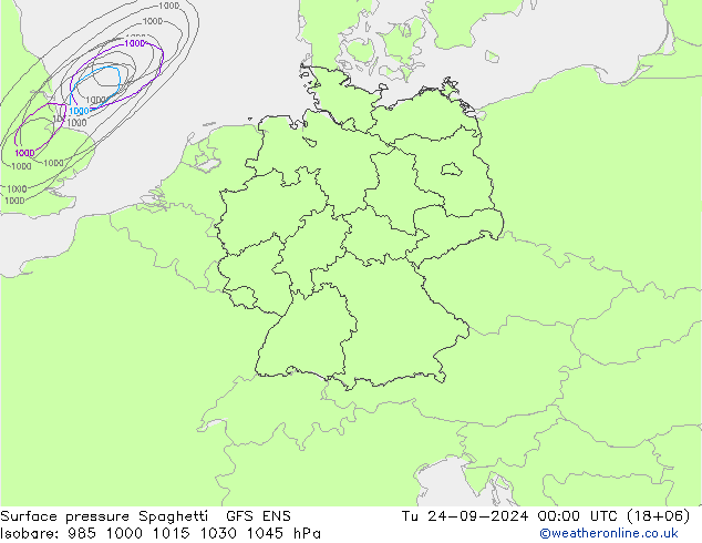 pression de l'air Spaghetti GFS ENS mar 24.09.2024 00 UTC