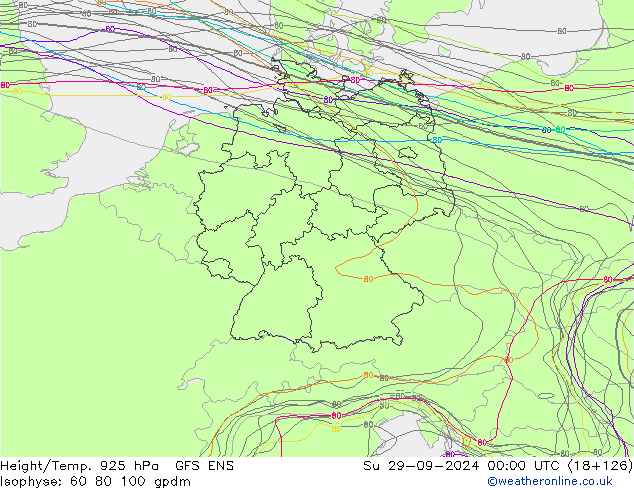 Height/Temp. 925 hPa GFS ENS So 29.09.2024 00 UTC