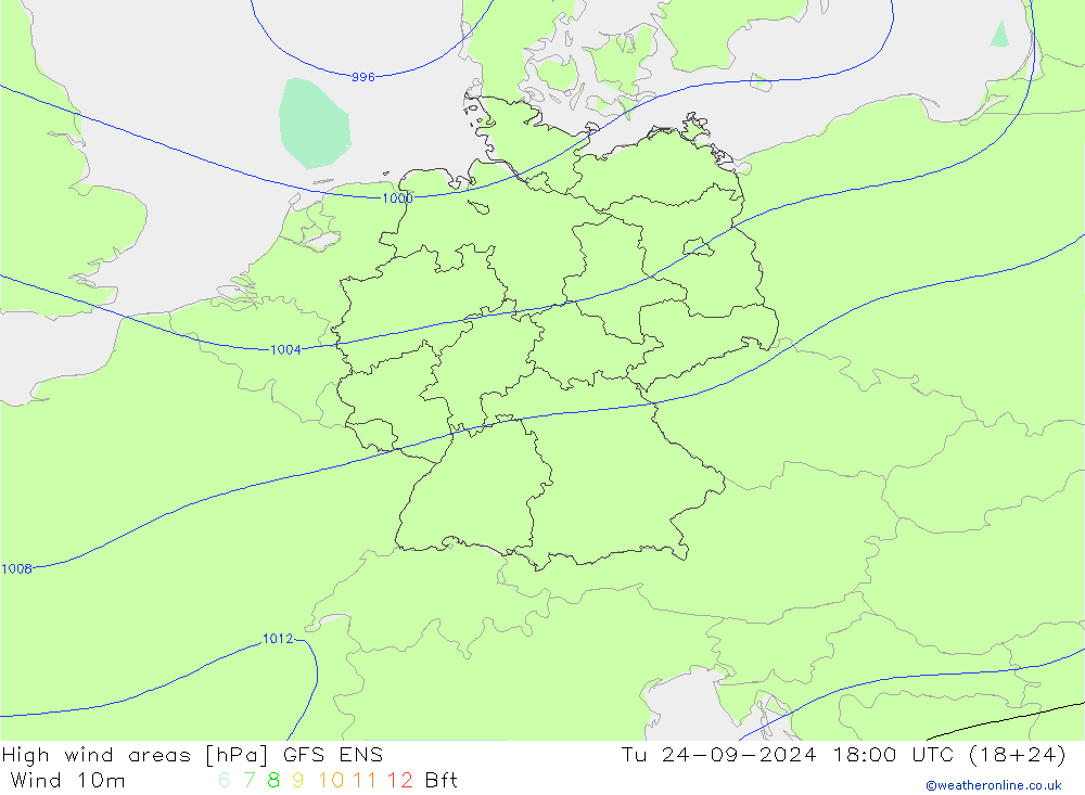 High wind areas GFS ENS mar 24.09.2024 18 UTC