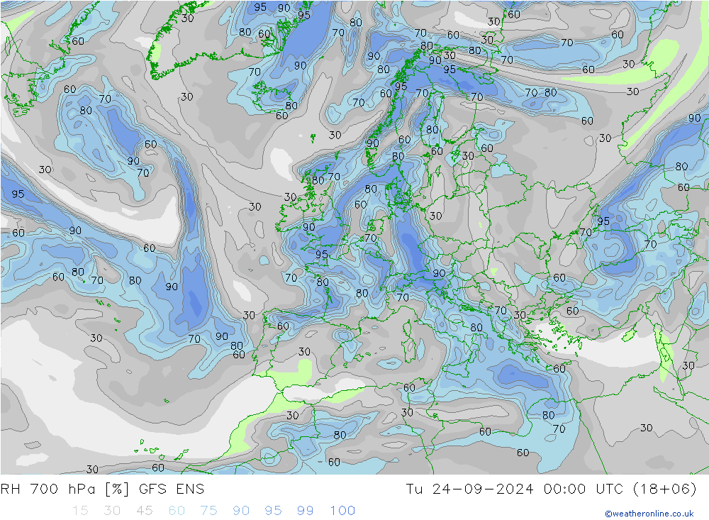 RH 700 hPa GFS ENS mar 24.09.2024 00 UTC