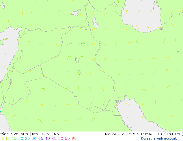 Vento 925 hPa GFS ENS Seg 30.09.2024 00 UTC