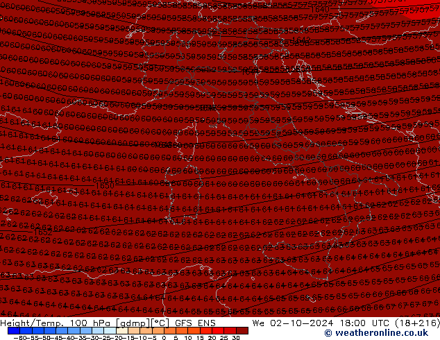 Height/Temp. 100 hPa GFS ENS mer 02.10.2024 18 UTC