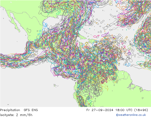 Neerslag GFS ENS vr 27.09.2024 18 UTC