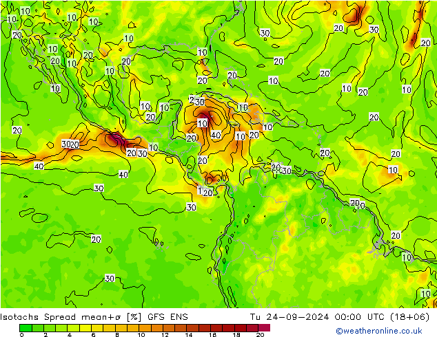 Isotaca Spread GFS ENS mar 24.09.2024 00 UTC