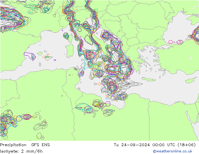 Neerslag GFS ENS di 24.09.2024 00 UTC