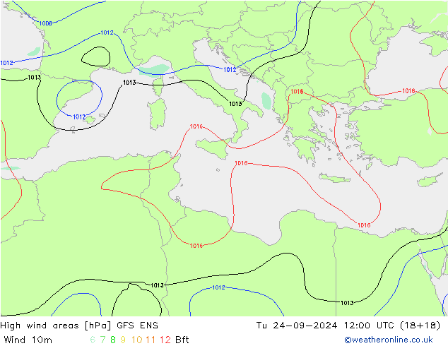 High wind areas GFS ENS mar 24.09.2024 12 UTC