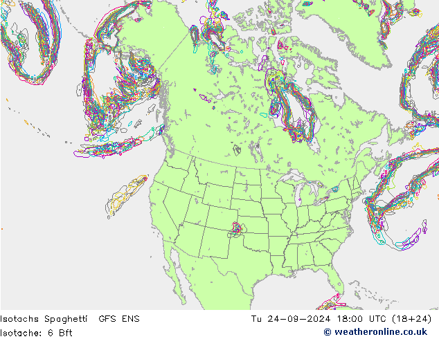 Isotachs Spaghetti GFS ENS Tu 24.09.2024 18 UTC