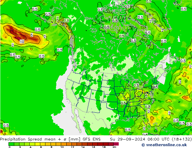 opad Spread GFS ENS nie. 29.09.2024 06 UTC