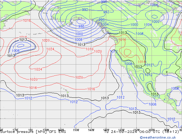 pressão do solo GFS ENS Ter 24.09.2024 06 UTC