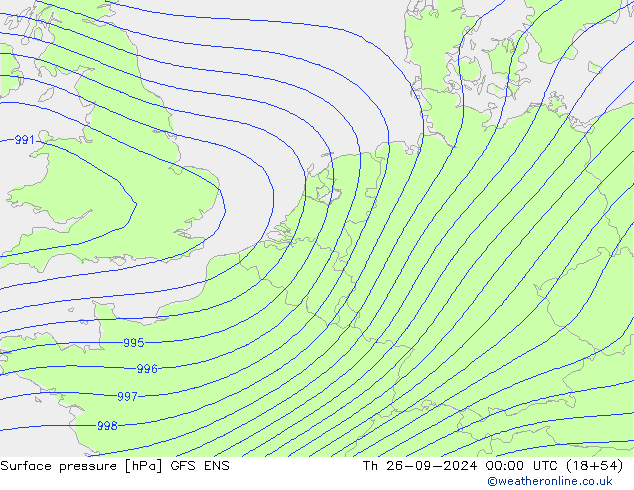 pressão do solo GFS ENS Qui 26.09.2024 00 UTC